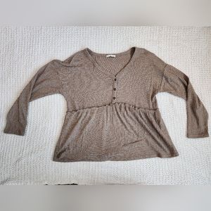 Pinkmstyle waffle knit top plus size 2X NWOT